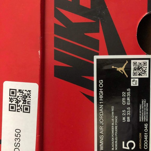 $350 Woman's Air Jordan 1 High OG 'UNC To Chicago' - Picture 5 of 6